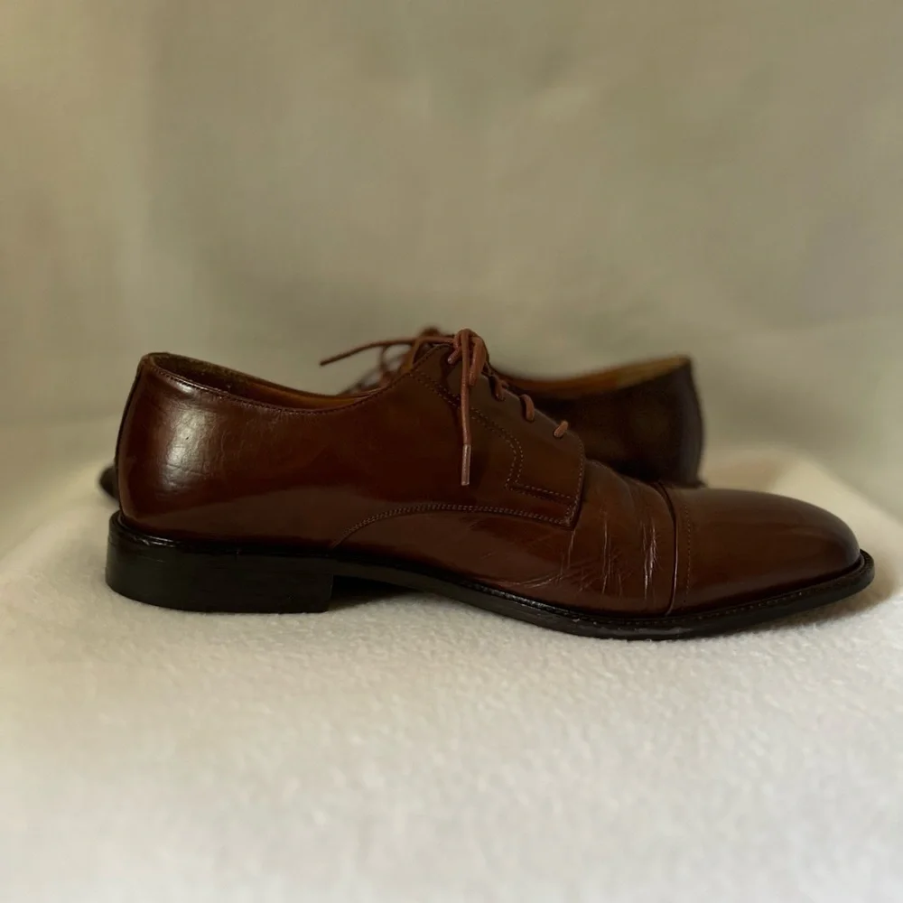J. Murphy Size 11 1/2M Men’s Brown Leather Lace Up Shoes